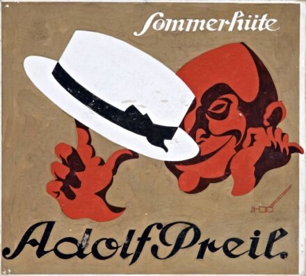 90. tétel,  Adolf Preil kalap reklám