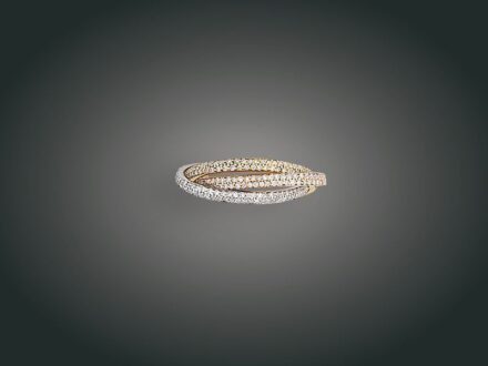 204. tétel, Karikagyűrű, 18 k au, bril. cca. 1,50 ct, 6,2 g