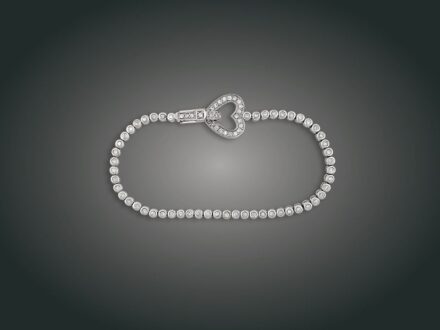 110. tétel, Karkötő, 14 k au, 82 bril. cca. 1,20 ct, 10,9 g