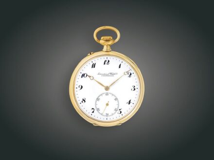 95. tétel, Zsebóra, IWC, 14 k au, br. 65,8 g