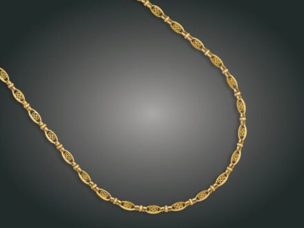 69. tétel, Lánc, 14 k au, 17,8 g