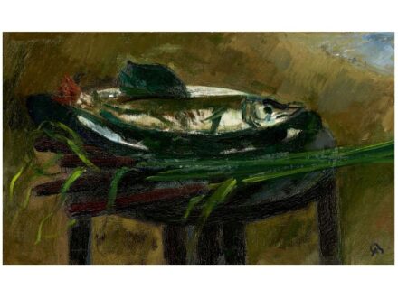 353. tétel, Bernáth Aurél: Csuka tálon (1942)