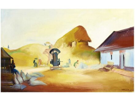 346. tétel, Istókovits Kálmán: Cséplés (1935)