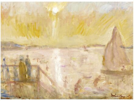 340. tétel, Iványi Grünwald Béla: Vitorlások a Balatonon (1932)