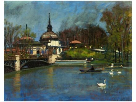 315. tétel, Berkes Antal: Városligeti tó (1913)