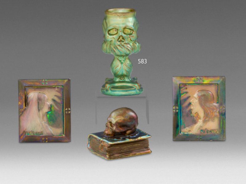 583. tétel, Zsolnay koponyaserleg