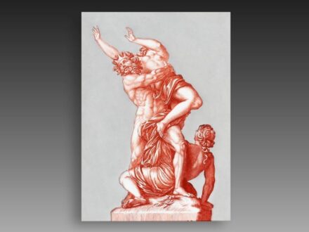 503. tétel, Ismeretlen XIX. századi porcelánfestő - A szabin nők elrablása