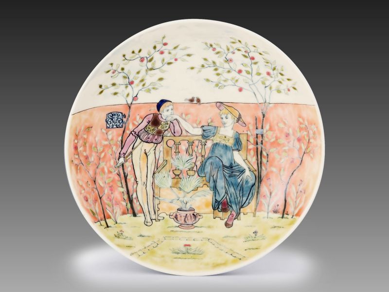 482. tétel, Zsolnay dísztál