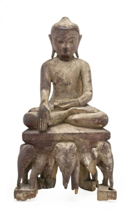 203. tétel, Buddha Földet tanuságul hívó kéztartással