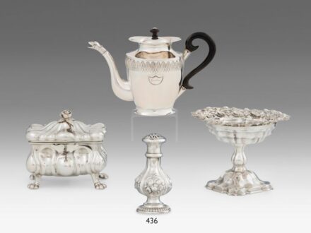 436. tétel, Bécsi biedermeier cukorszóró