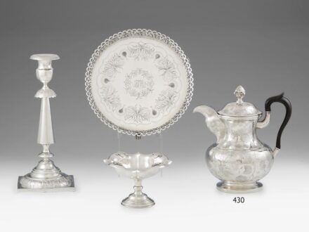 430. tétel, Bécsi biedermeier kávéskanna
