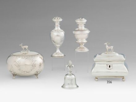 356. tétel, Bécsi biedermeier cukordoboz