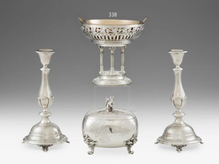 338. tétel, Német historizáló kínálótál