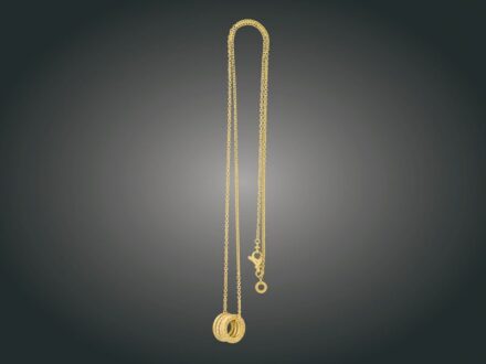 136. tétel, Lánc, függő, Bulgari, 18 k au, 44 bril. cca. 0,70 ct, 14,2 g