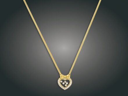 134. tétel, Nyakék, Chopard, 18 k au, 25 bril. cca. 0,75 ct, 15,1 g