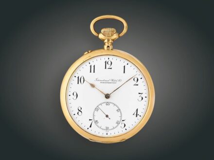 98. tétel, Zsebóra, IWC, 14 k au, br. 82,5 g