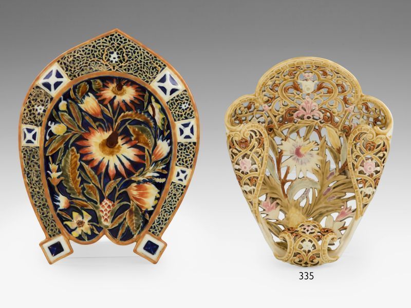 335. tétel, Zsolnay dísztál