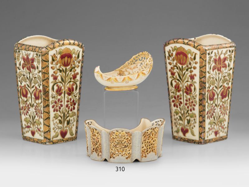 320. tétel, Zsolnay dísztálka