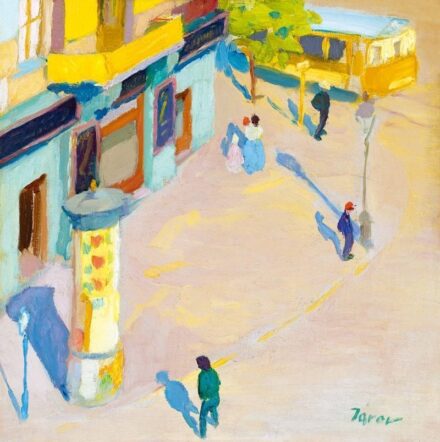 112. tétel, Kilátás az ablakból (Napfényes utca), 1910-es évek