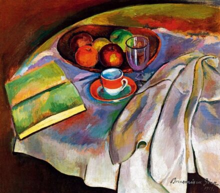 99. tétel, Piros csészés csendélet, 1919