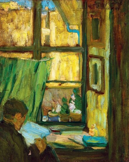53. tétel, Műteremben (Olvasó férfi), 1907