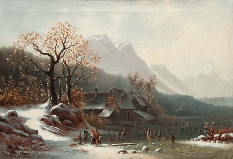 263. tétel, Schmidt, K. jelzéssel, 19. sz. vége: Téli táj