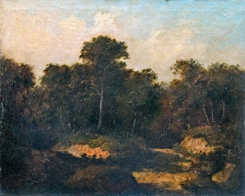 161. tétel, Rosseau jelzéssel, 19. sz. második fele: Erdőrészlet