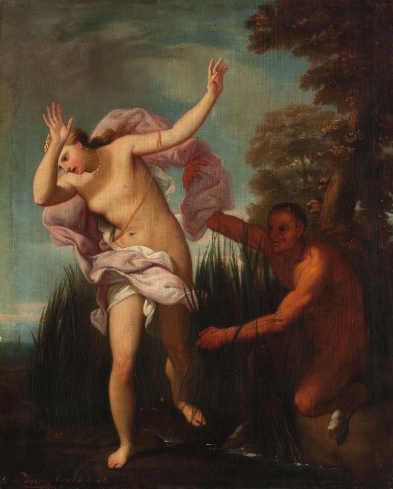 154. tétel, Boross Gyula (1857-1930): Pán és Syrinx, 1879