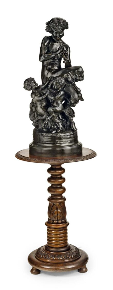 345. tétel, Clodion, Claude Michel (Nancy, 1738-Párizs, 1814) után, 19. sz.: Mulatozó faunok