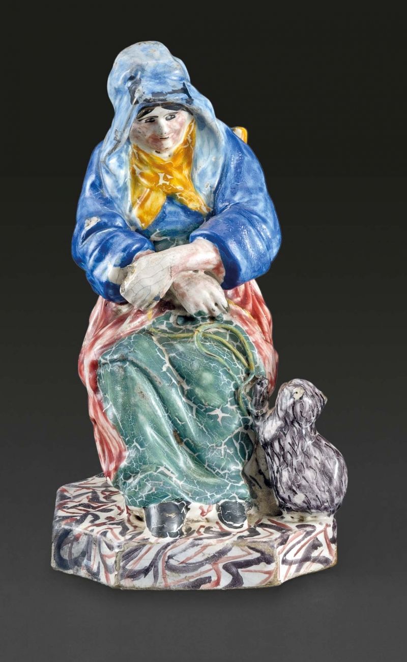 817. tétel, Nő macskával