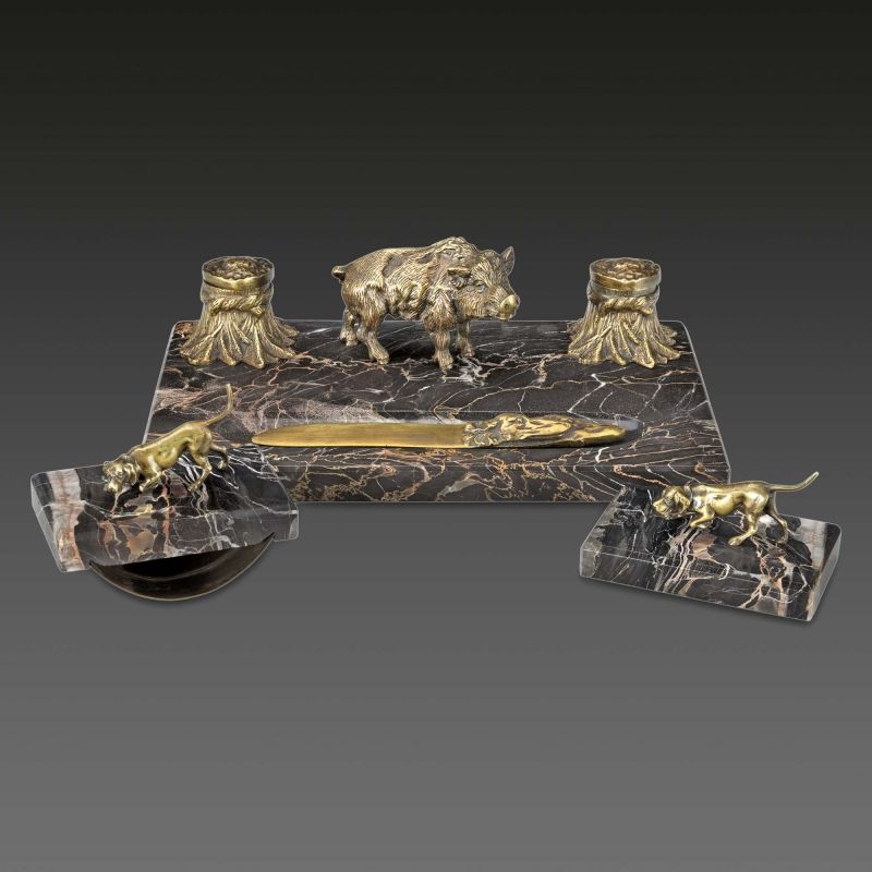 1152. tétel, Íróasztali készlet, 4 db-os