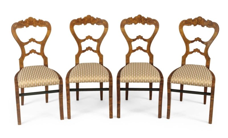 1106. tétel, Támlásszék, 4 db