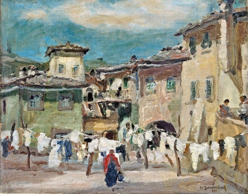 157. tétel, Mediterrán városrészlet, 1928