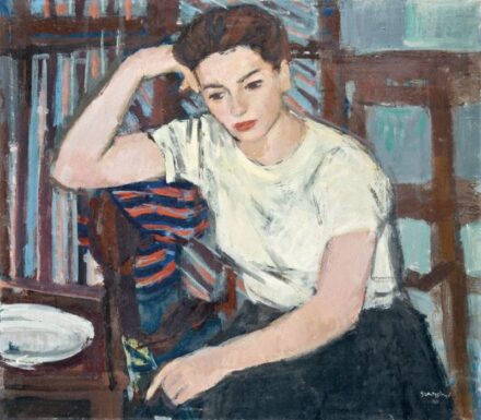 75. tétel, "Sárgablúzos" - Ferrari Violetta portréja, 1961