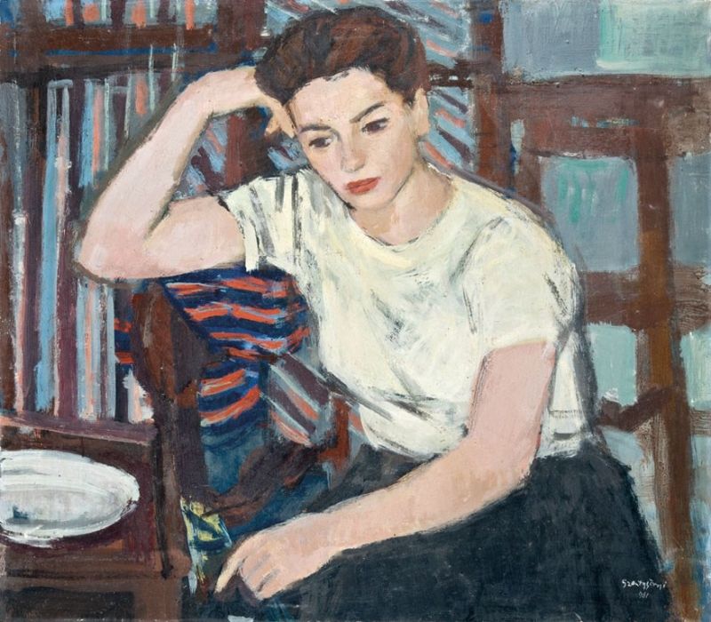 75. tétel, "Sárgablúzos" - Ferrari Violetta portréja, 1961