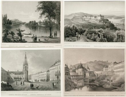 26. tétel, Magyarország és Erdély képekben, 1857; Buda és Pest látképei, 14 db