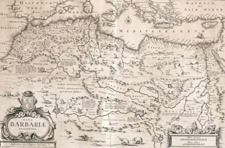 5. tétel, "Nova Barbariae" (Észak - Afrika) térképe, 1800 körül
