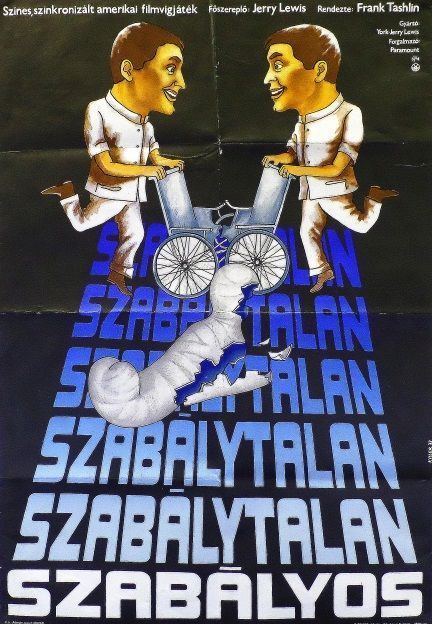 143. tétel, Szabálytalan, szabályos  The Disorderly Orderly  1977  amerikai  Killer (graf.)  Frank Tashlin (rend.)  cca. 594 × 841 mm