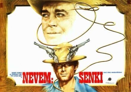 112. tétel, Nevem : senki  Il mio nome e Nessuno  1981  olasz  Kakasy Éva (graf.)  Tonino Valerii (rend.)  cca. 420 × 594 mm
