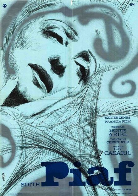 61. tétel, Edith Piaf  1976  francia    Varga Győző (graf.)  Guy Casadil (rend.)  cca. 420 × 594 mm