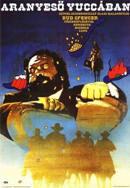 42. tétel, Aranyeső Yuccában  Occhio alla penna  1984  olasz  Tóthlaca (graf.)  Michele Lupo (rend.)  cca. 420 × 594 mm
