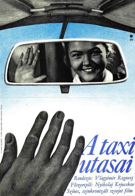 28. tétel, A taxi utasai  Gorozane  1976  szovjet   Faragó István (graf.)  Vlagyimir Rogovoj (rend.)  cca. 420 × 594 mm
