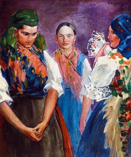 157. tétel, Lányok népviseletben, 1930 körül