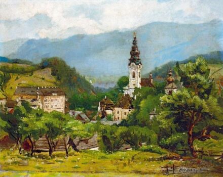 85. tétel, Selmecbánya látképe (Banská Stiavnica)