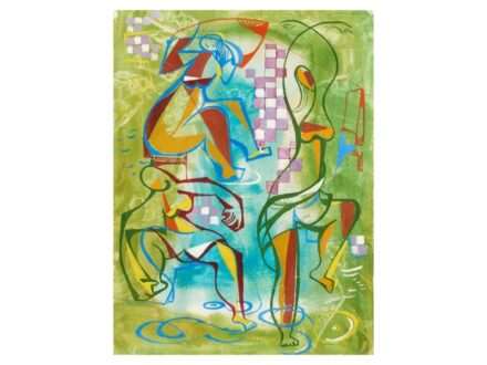 347. tétel, Litkey György  Sajókeresztúr, 1907 - Budapest, 1975  Női aktok  Olaj, vászon  81 × 60 cm  Jelezve középen lent:  Litkey