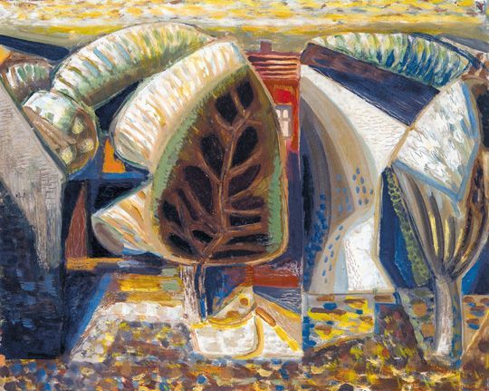 166. tétel, Ház fákkal, 1957