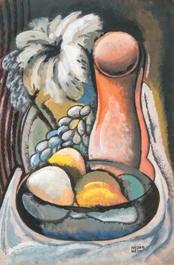 137. tétel, Csendélet vörös vázával, 1939 körül