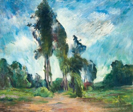 439. tétel, Ligetes táj, 1929