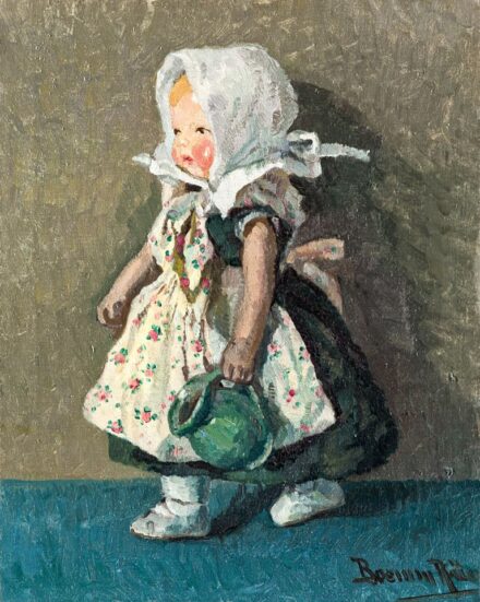 253. tétel, Boemm Ritta, Fehér Kálmánné (1868-1948): Baba korsóval