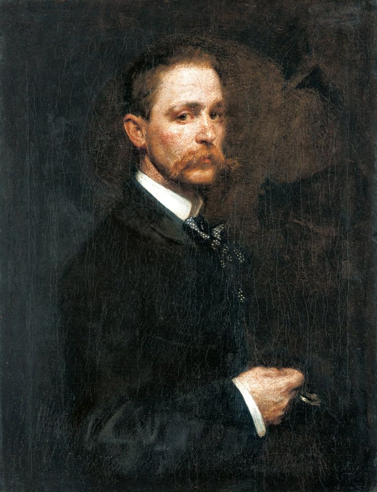 195. tétel, Strobentz Frigyes (1856-1929): Önarckép